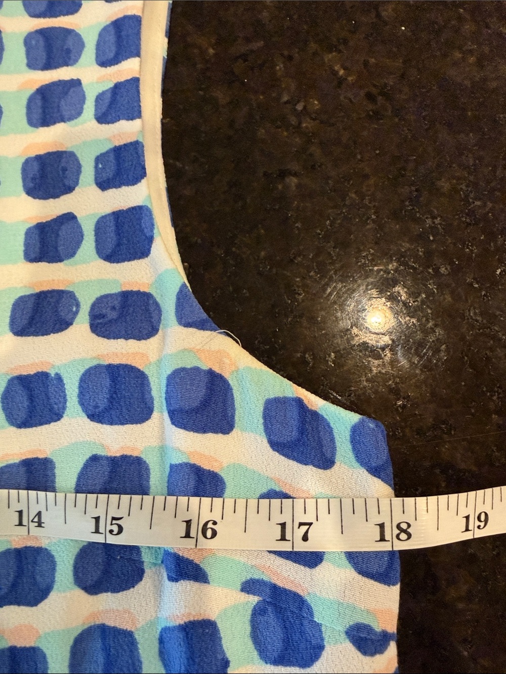Kate Spade New York 'Island Stamp' Double Layer Blue/White Tank Top Size 8 - Picture 11 of 15